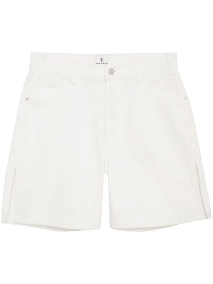 Side-Slits Denim Shorts