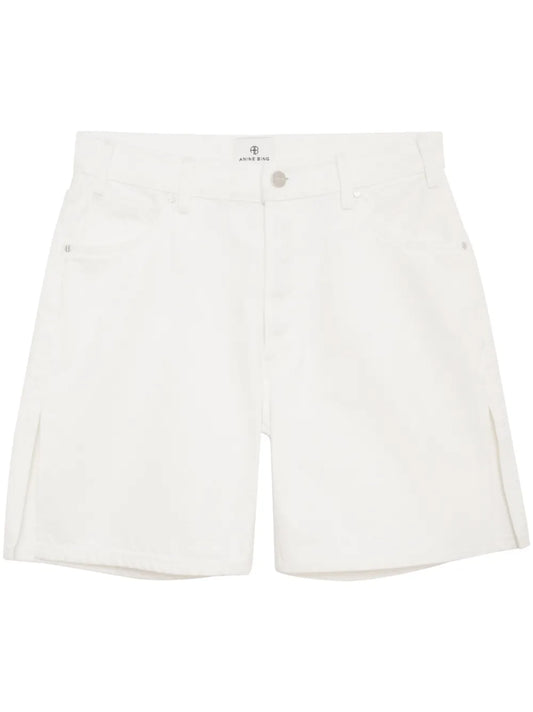 Side-Slits Denim Shorts
