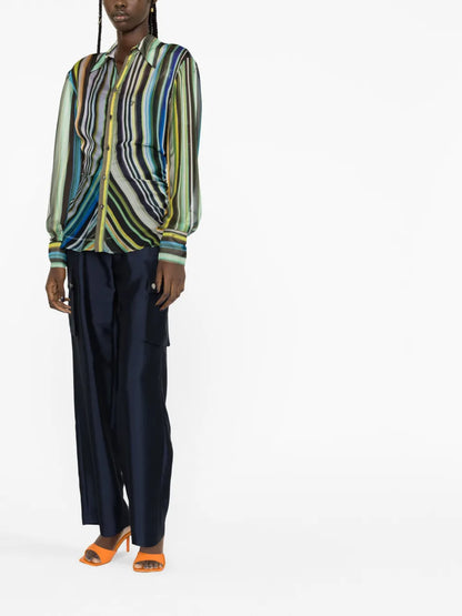 Embroidered-Logo Long-Sleeve Shirt