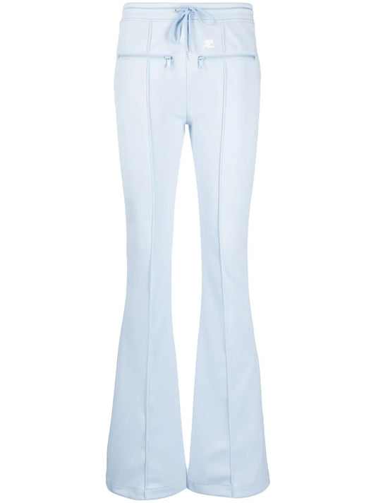 Seam-Detailing Flared Track Pants