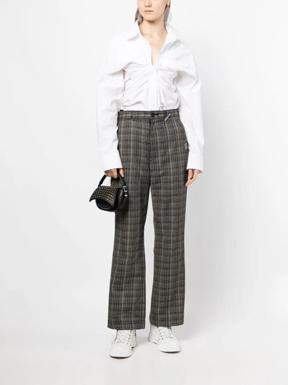 Check-Pattern Trousers