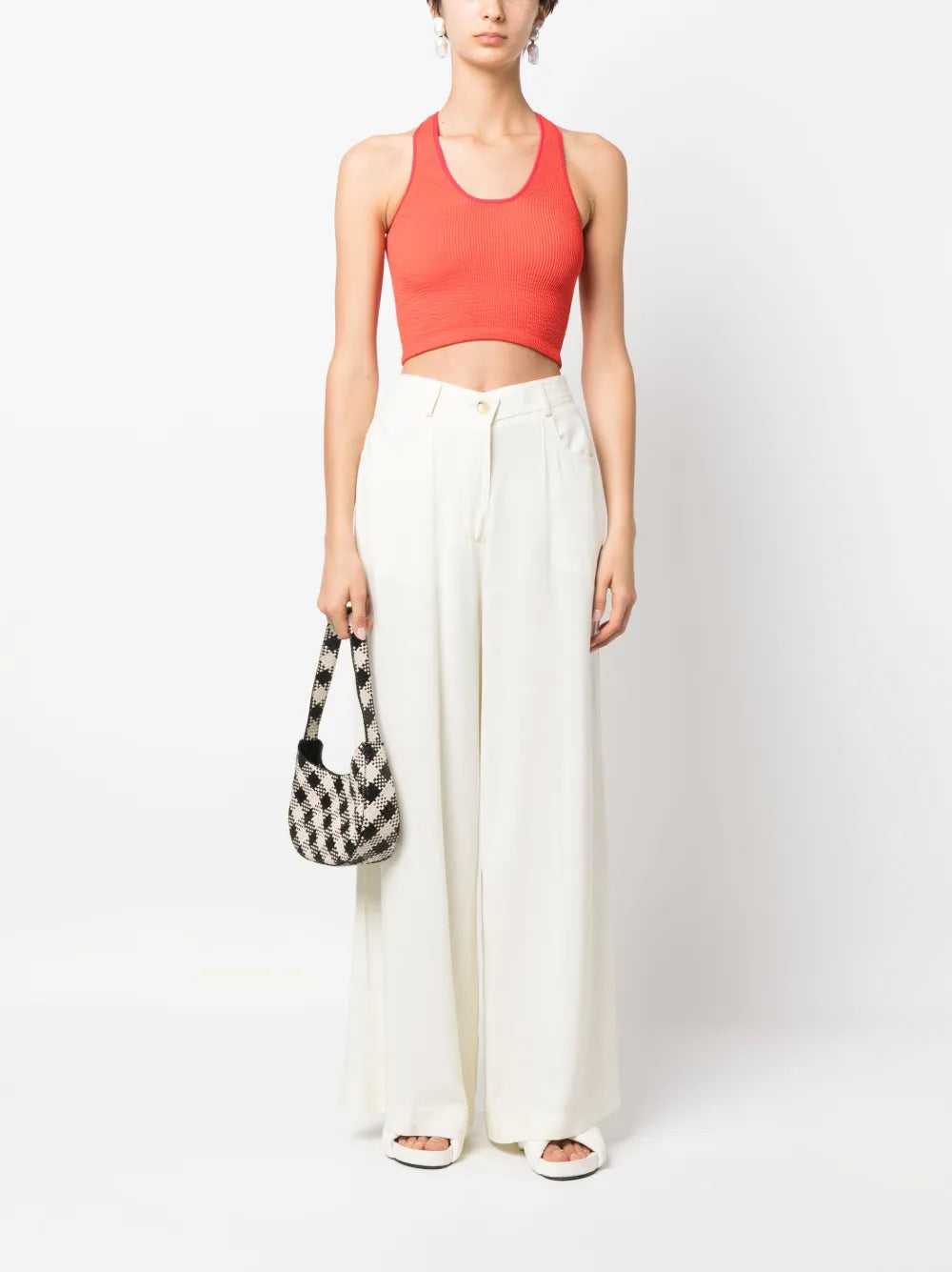 High-Waisted Wide-Leg Trousers