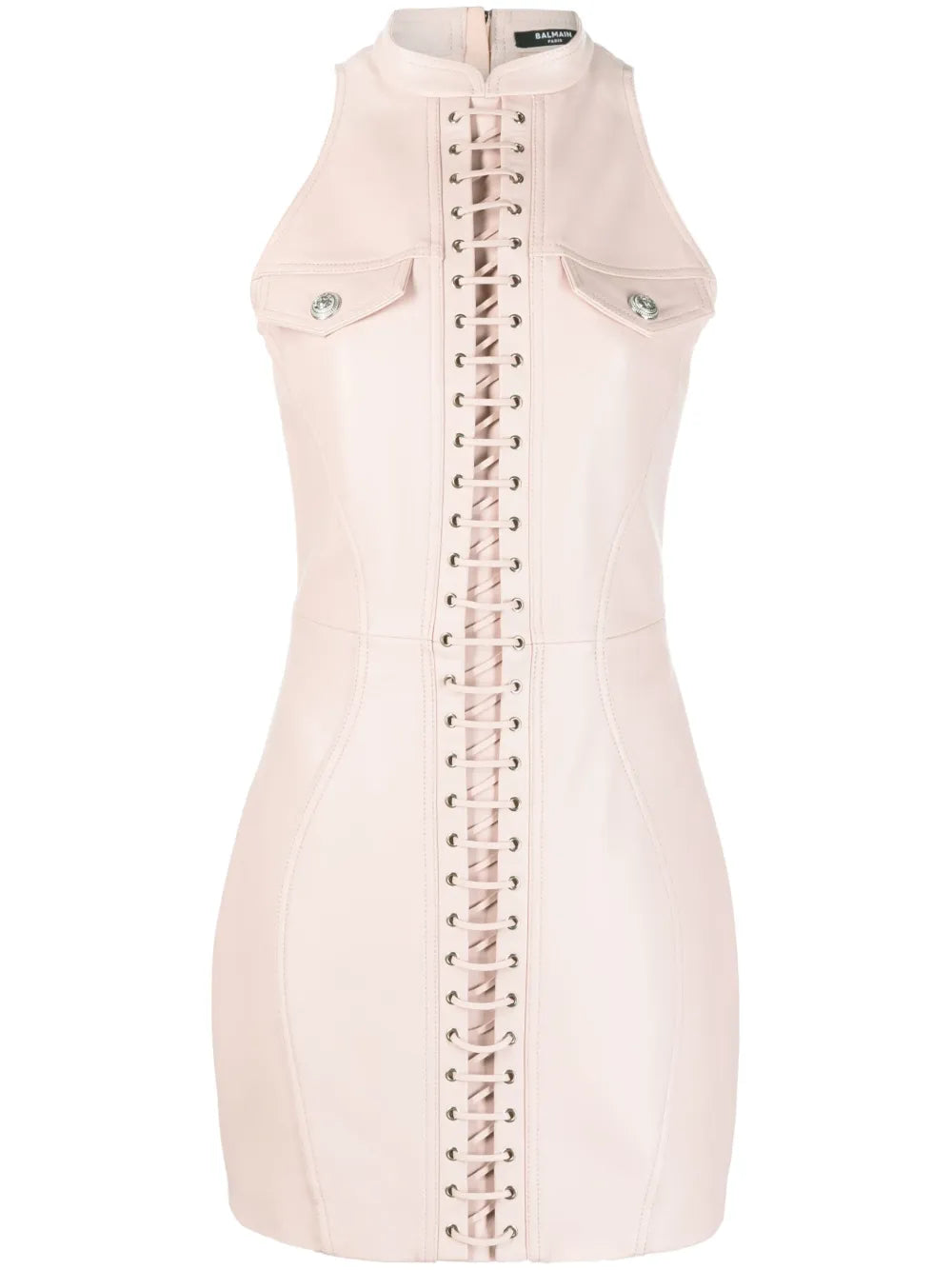 Sleeveless Leather Minidress