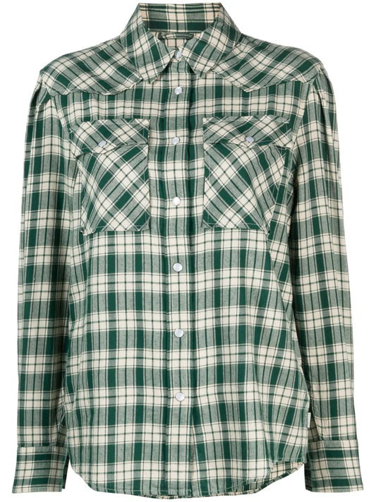 Checked Cotton Flannel Shirt
