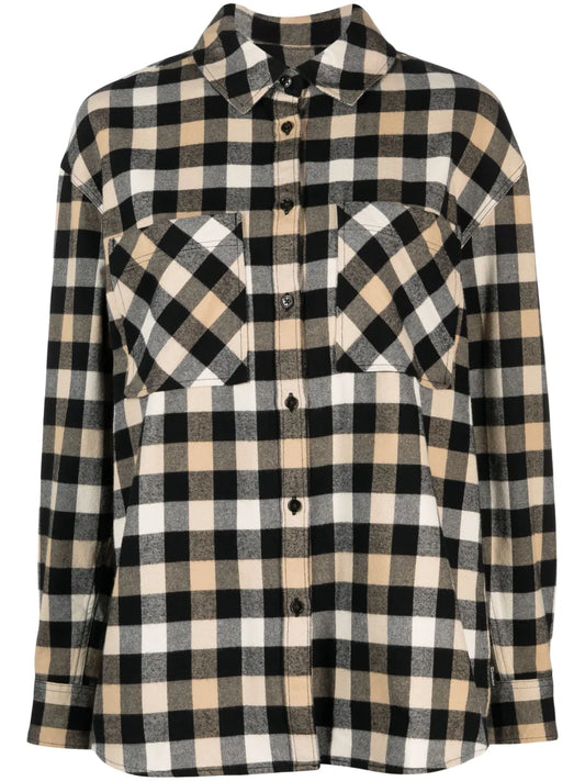 Checked Long-Sleeve Flannel Shirt