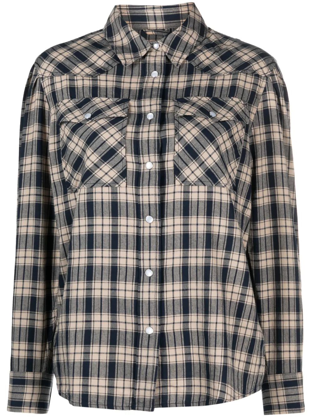 Plaid-Check Long-Sleeve Flannel Shirt