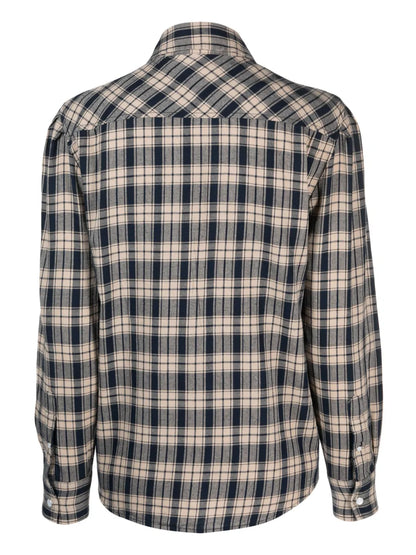 Plaid-Check Long-Sleeve Flannel Shirt