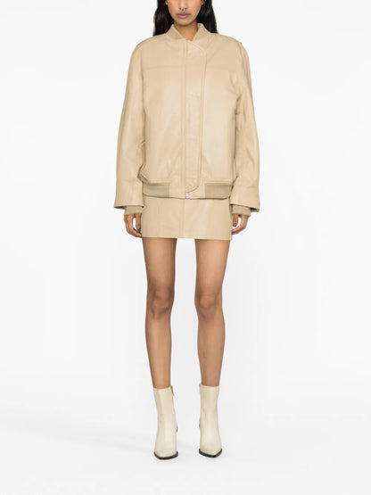 Leather Bomber Jacket