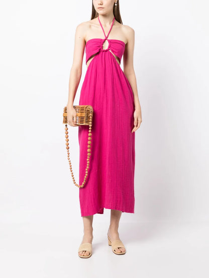 Laila Halterneck Midi Dress
