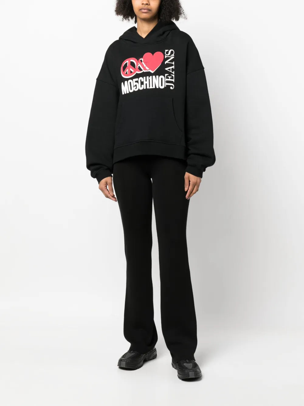 Logo Print Oversized Hoodie