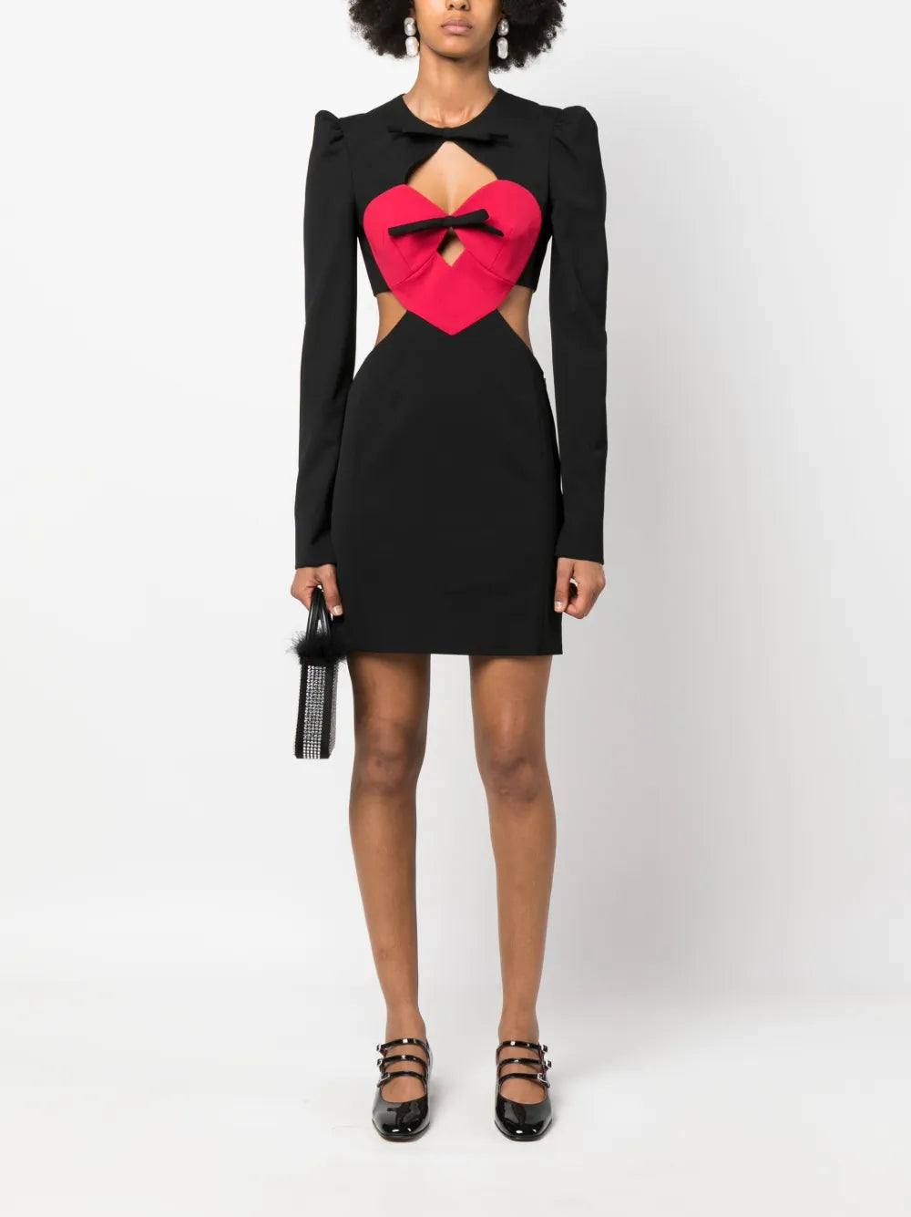 Heart-Motif Cut-Out Minidress