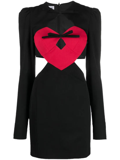 Heart-Motif Cut-Out Minidress