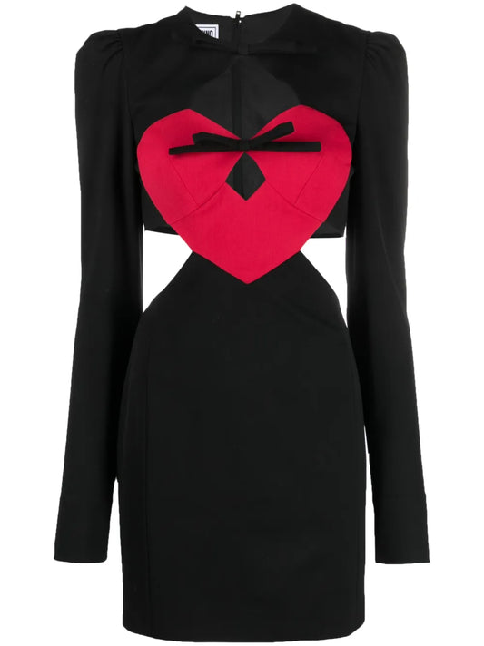 Heart-Motif Cut-Out Minidress