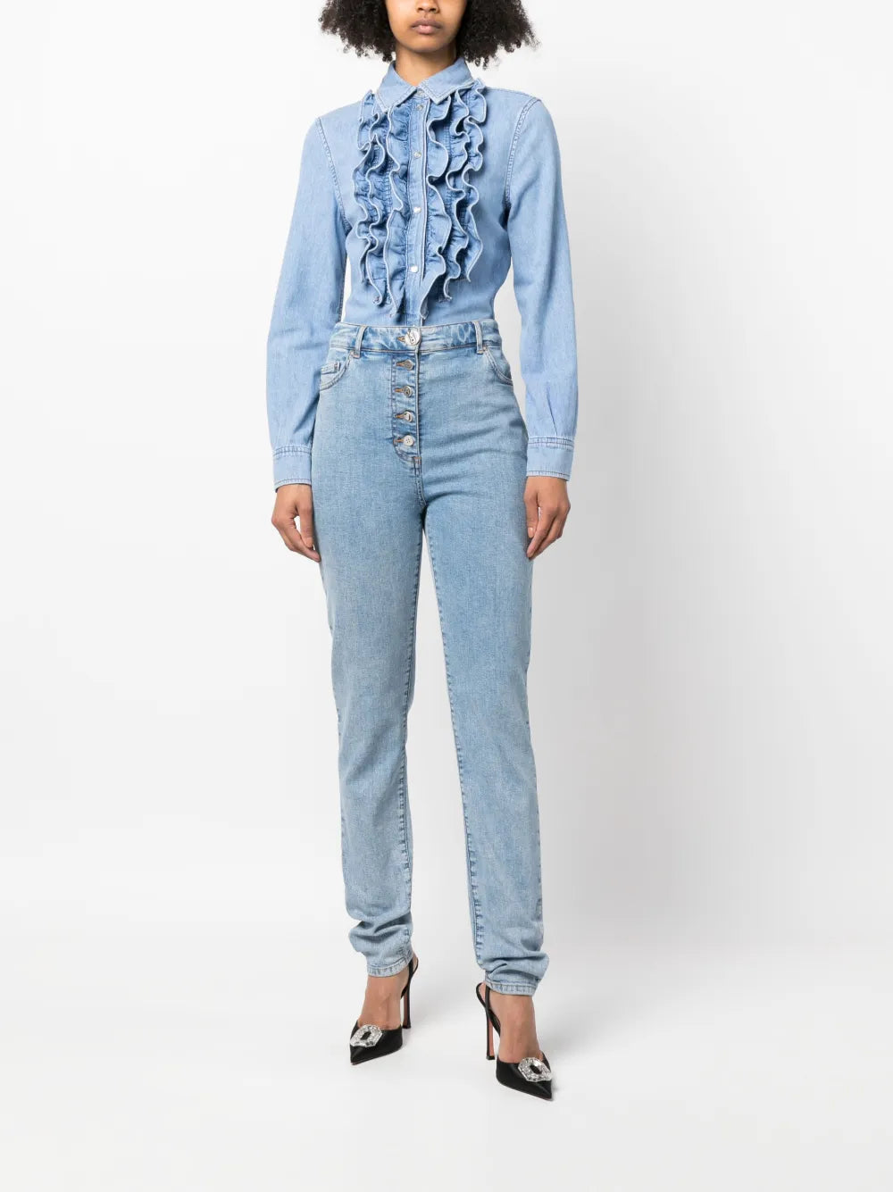 High-Rise Slim-Cut Jeans