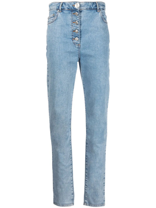 High-Rise Slim-Cut Jeans