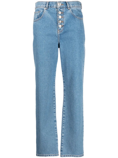 Straight-Leg Denim Pants