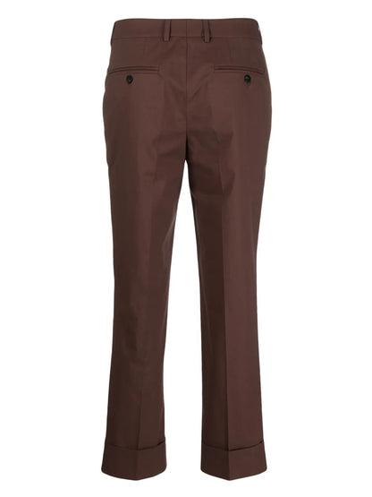 Pressed-Crease Cropped Trousers