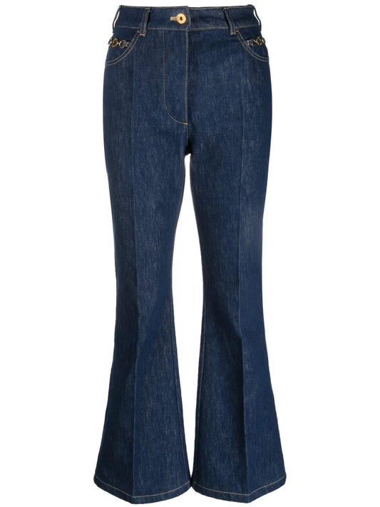 Organic-Denim Flared Jeans