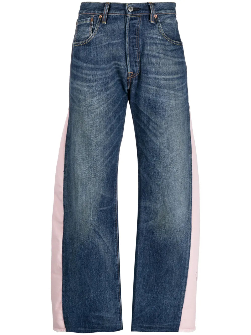 Contrasting Side-Panel Jeans