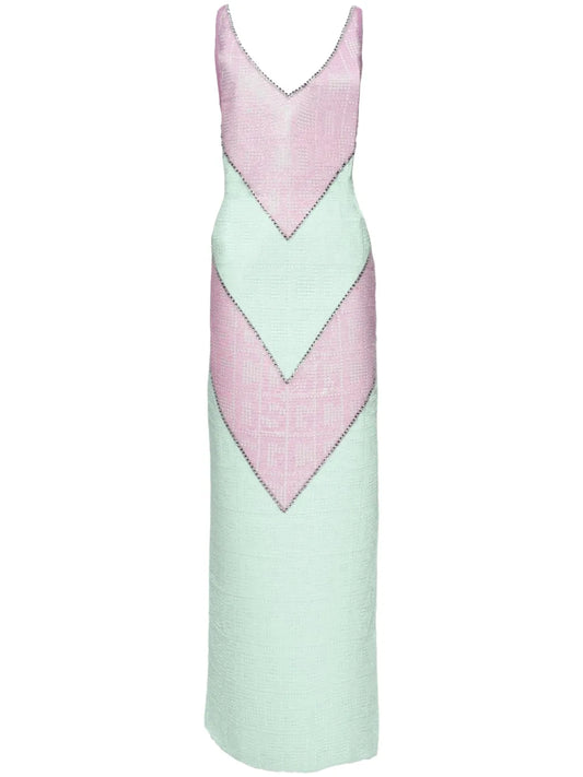 Monogram Macramé Midi Dress