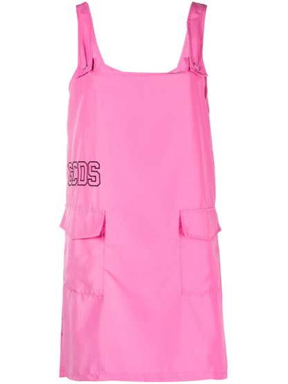 Logo-Embroidered Mini Dress