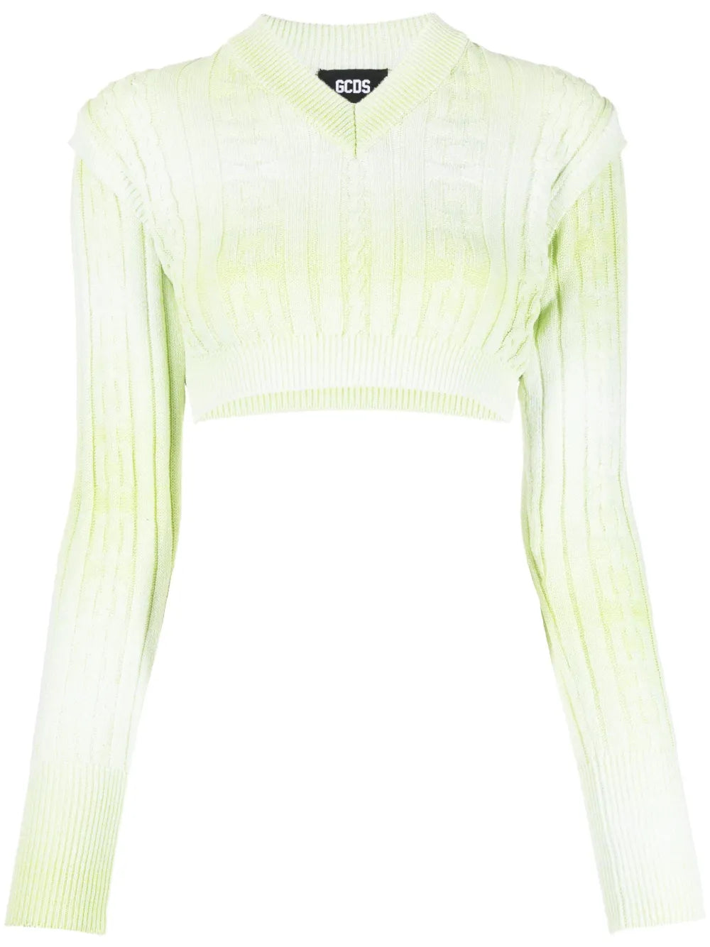 Braids Faded-Effect Knitted Crop Top