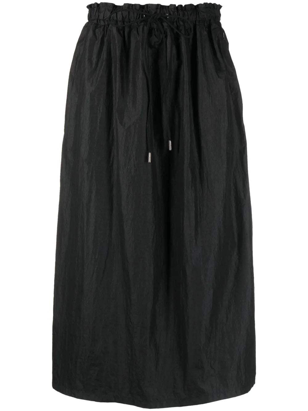 High-Waisted Track Midi Skirt