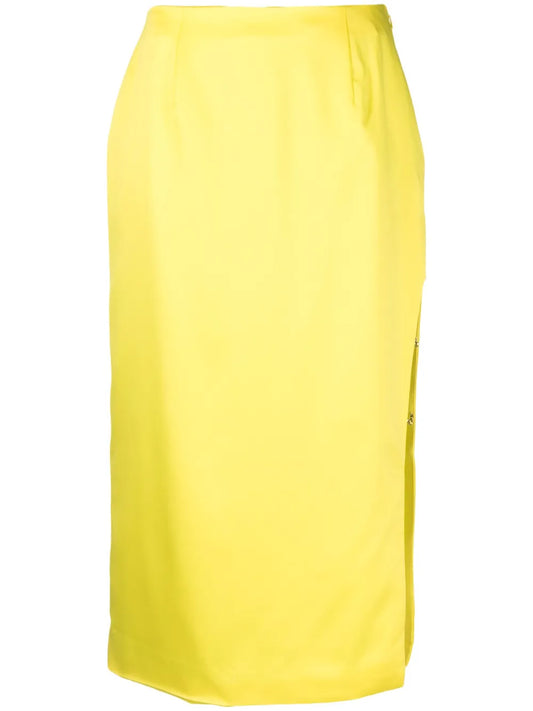 Satin-Finish High-Waisted Skirt