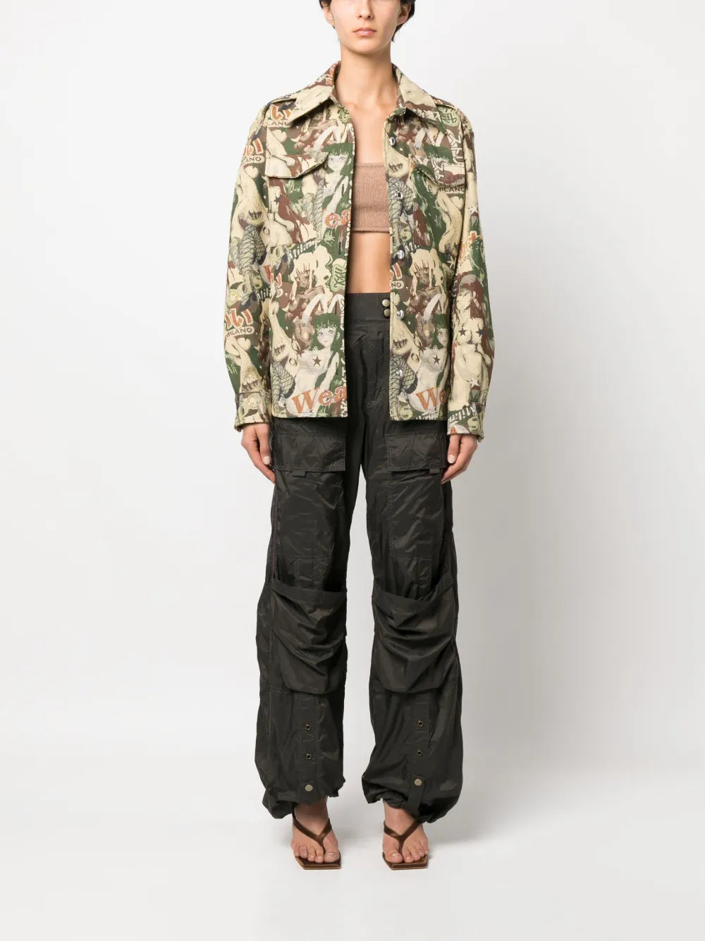 Hentai Jacquard-Pattern Shirt Jacket