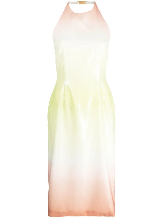 Sequin-Embellished Halterneck Dress