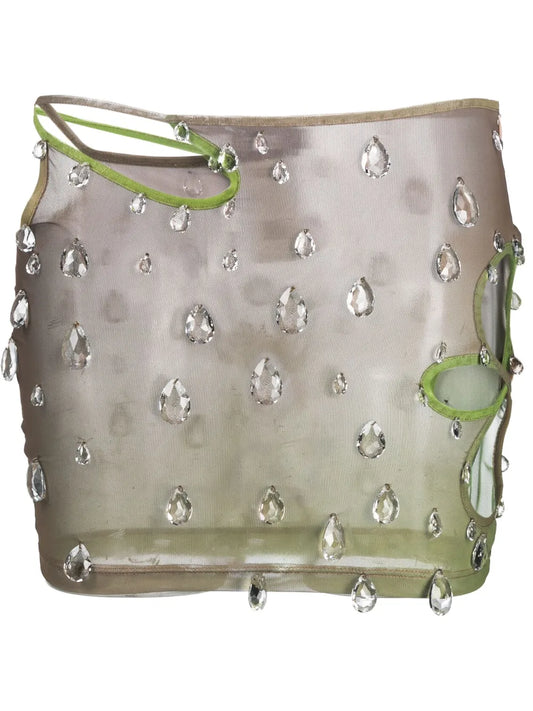 Sita Drops Crystal-Embellished Miniskirt