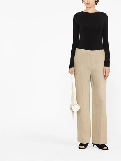 Open-Back Long-Sleeved Bodysuit