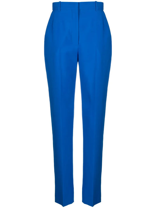 High-Waisted Wool Trousers