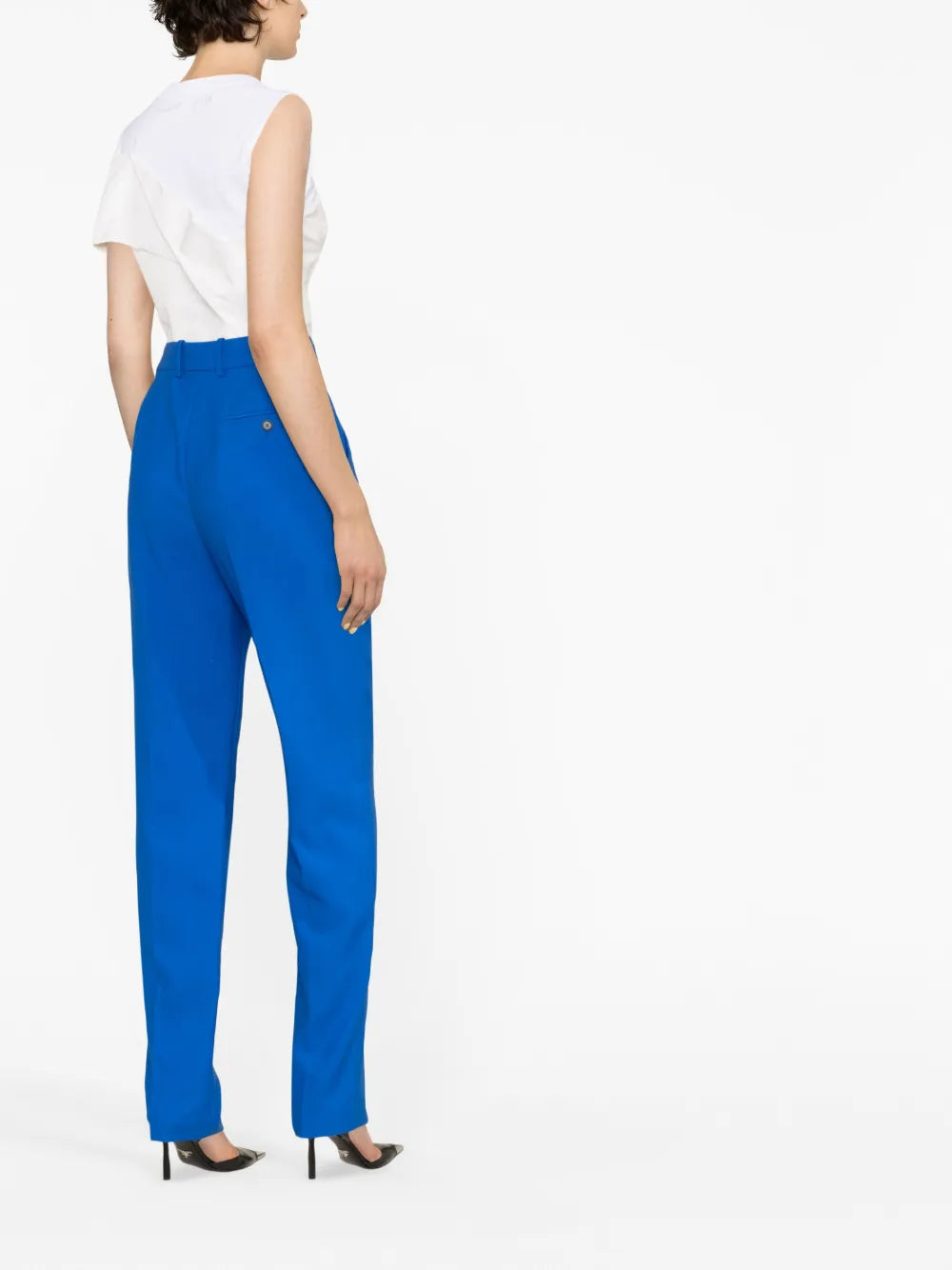 High-Waisted Wool Trousers