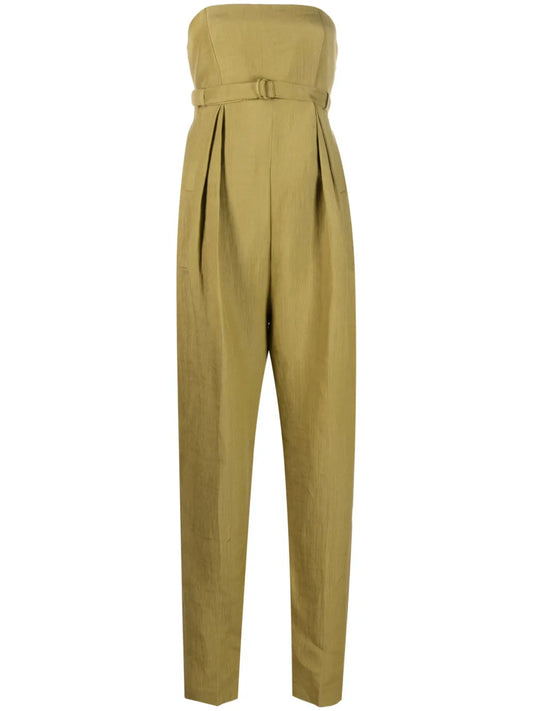 Belted Strapless Jumpsuit
