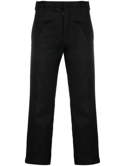 Straight-Leg Cropped Trousers