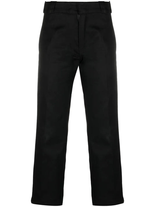 Straight-Leg Cropped Trousers