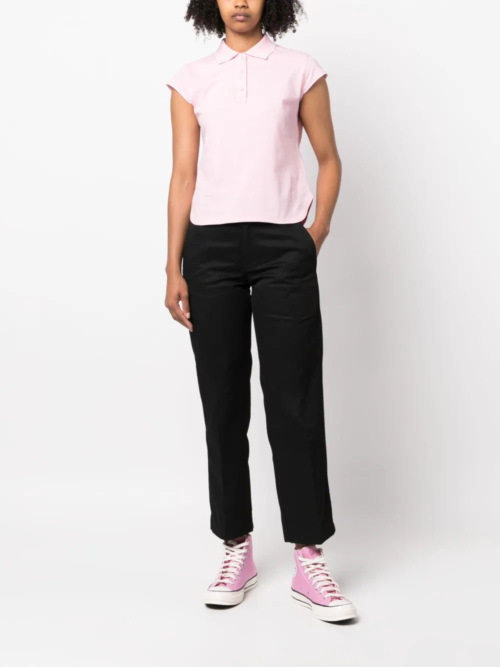Straight-Leg Cropped Trousers