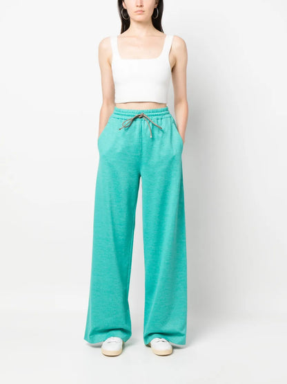 Flared Drawstring-Waist Trousers