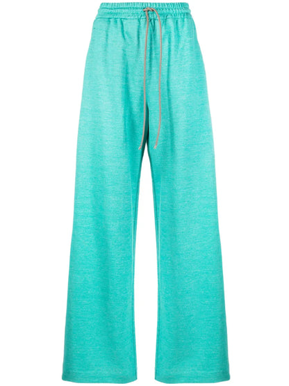 Flared Drawstring-Waist Trousers