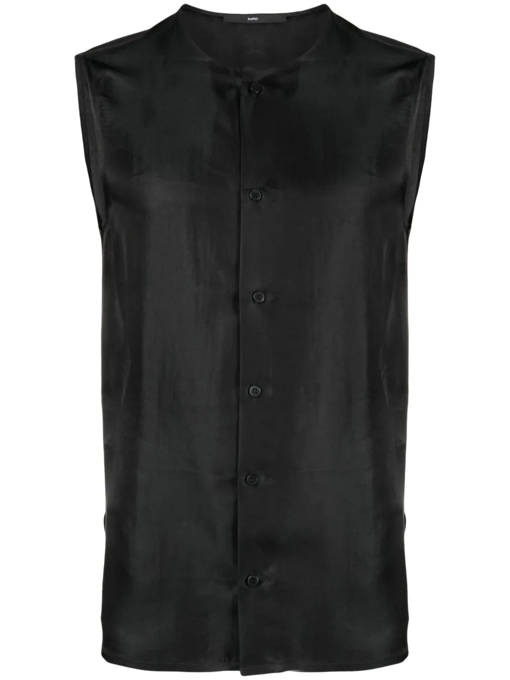 Sleeveless Satin Shirt