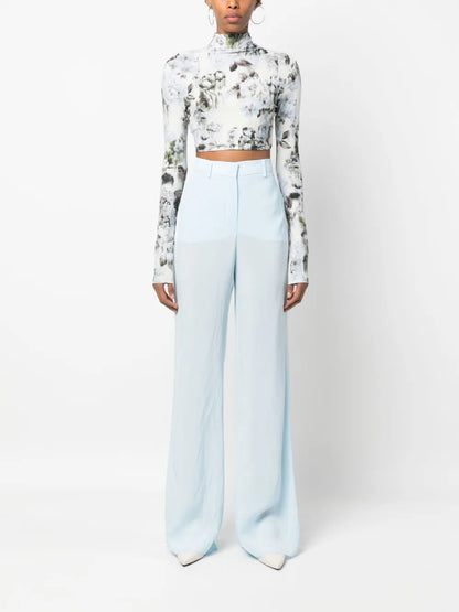 Straight-Leg Cut Trousers