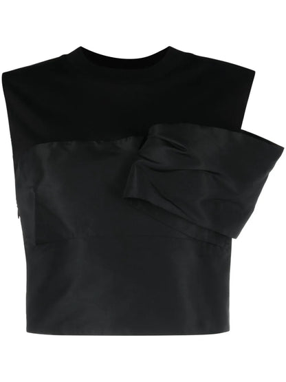 Cold-Shoulder Cotton Top