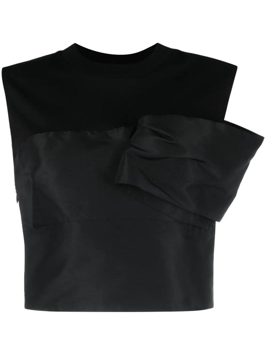 Cold-Shoulder Cotton Top
