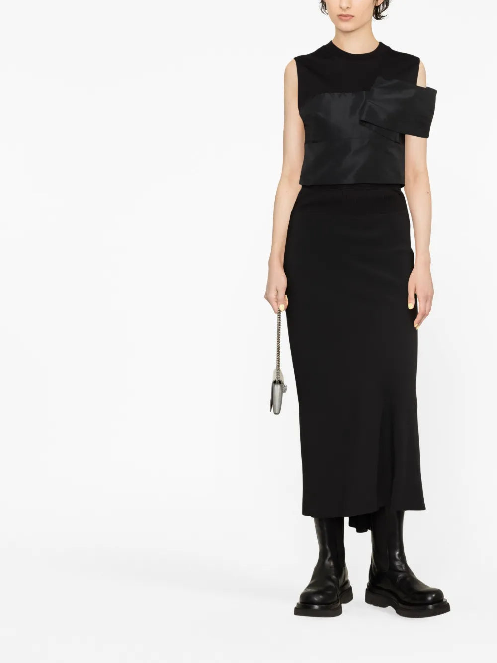 Cold-Shoulder Cotton Top