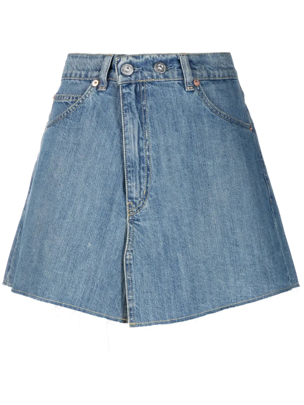 Medium-Wash Denim Skirt