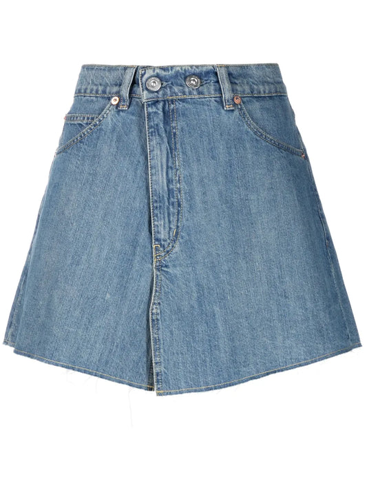 Medium-Wash Denim Skirt
