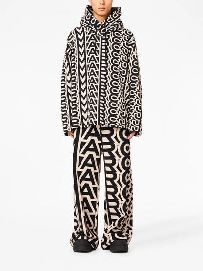 Monogram-Print Drawstring Hoodie