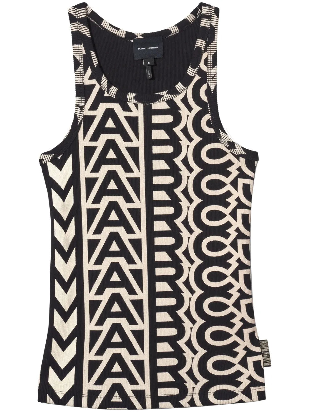 Monogram-Print Ribbed Tank Top