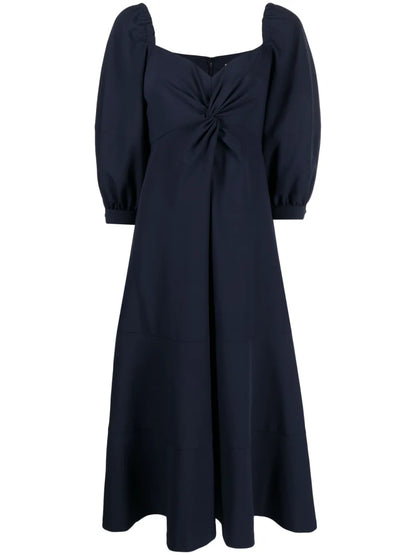 Kristina Bishop-Sleeves Midi Dress